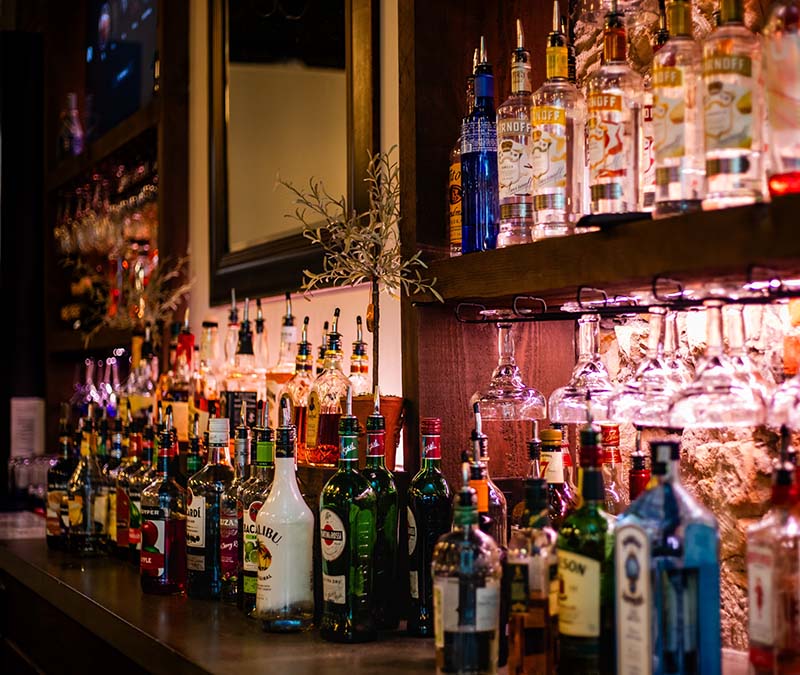 The bar at Blū