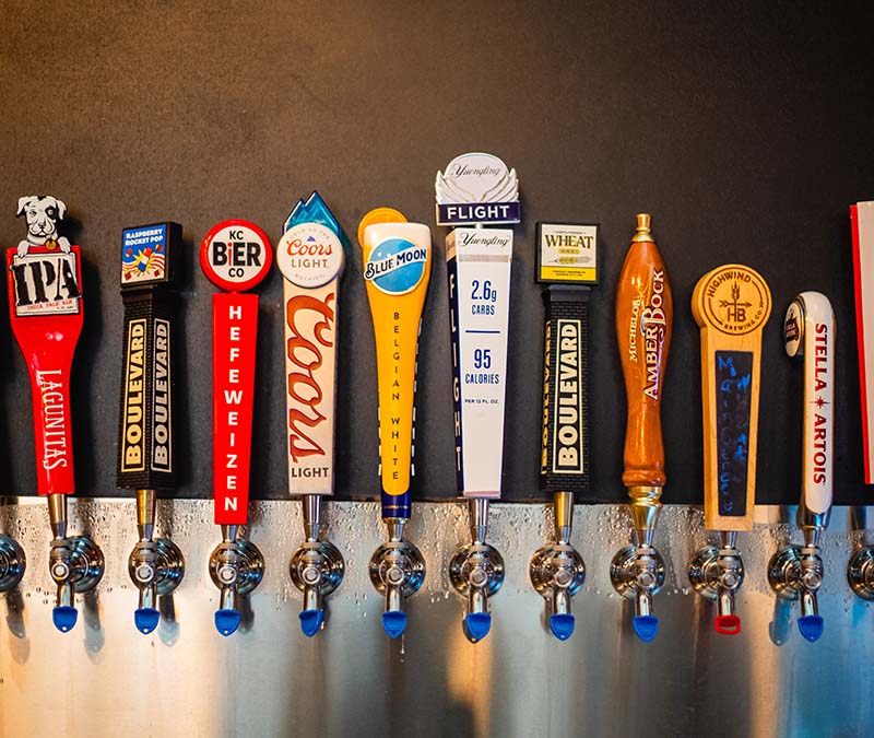 beer on tap at Blū