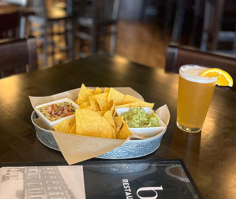 Chips, salsa and beer