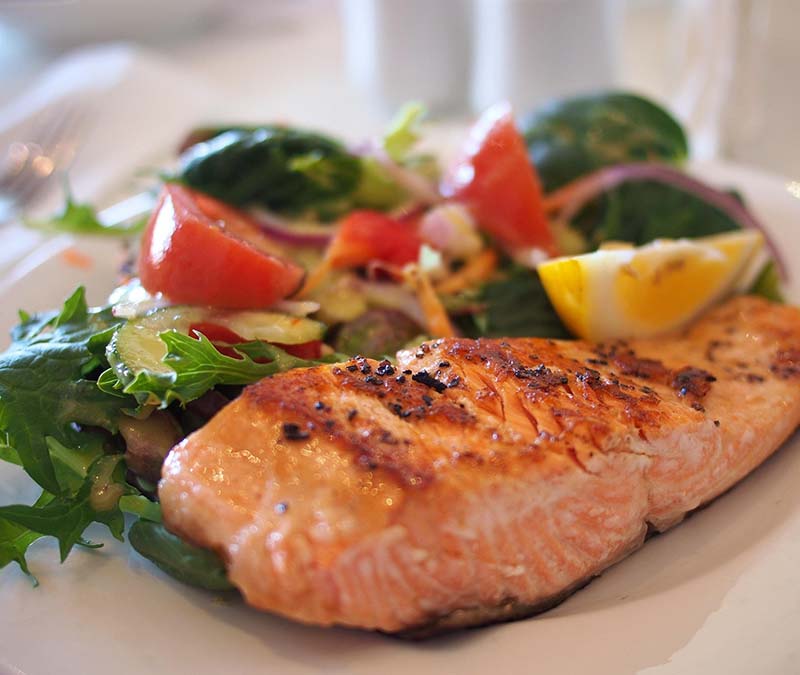 Grilled salmon
